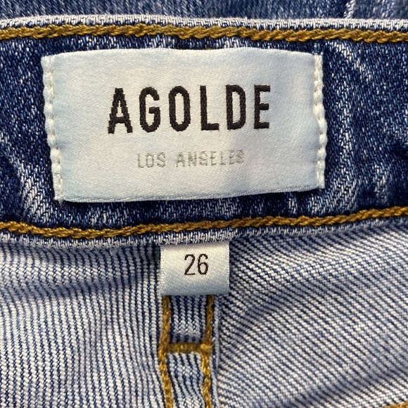 AGOLDE Nico High-Rise Skinny Jeans Size 26 Distressed At Ankles - Picture 12 of 16